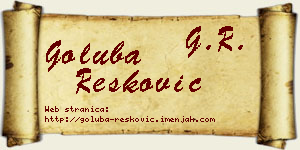 Goluba Resković vizit kartica
